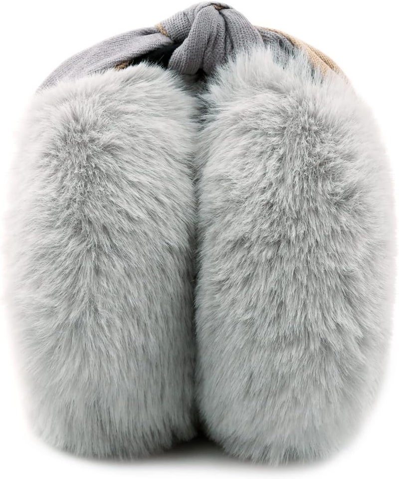 FSTEOE Women Winter Ear Muffs Foldable Girl Ear Warmer Fashion Furry Earmuff Soft Ear Cover Cold Weather - Image 1